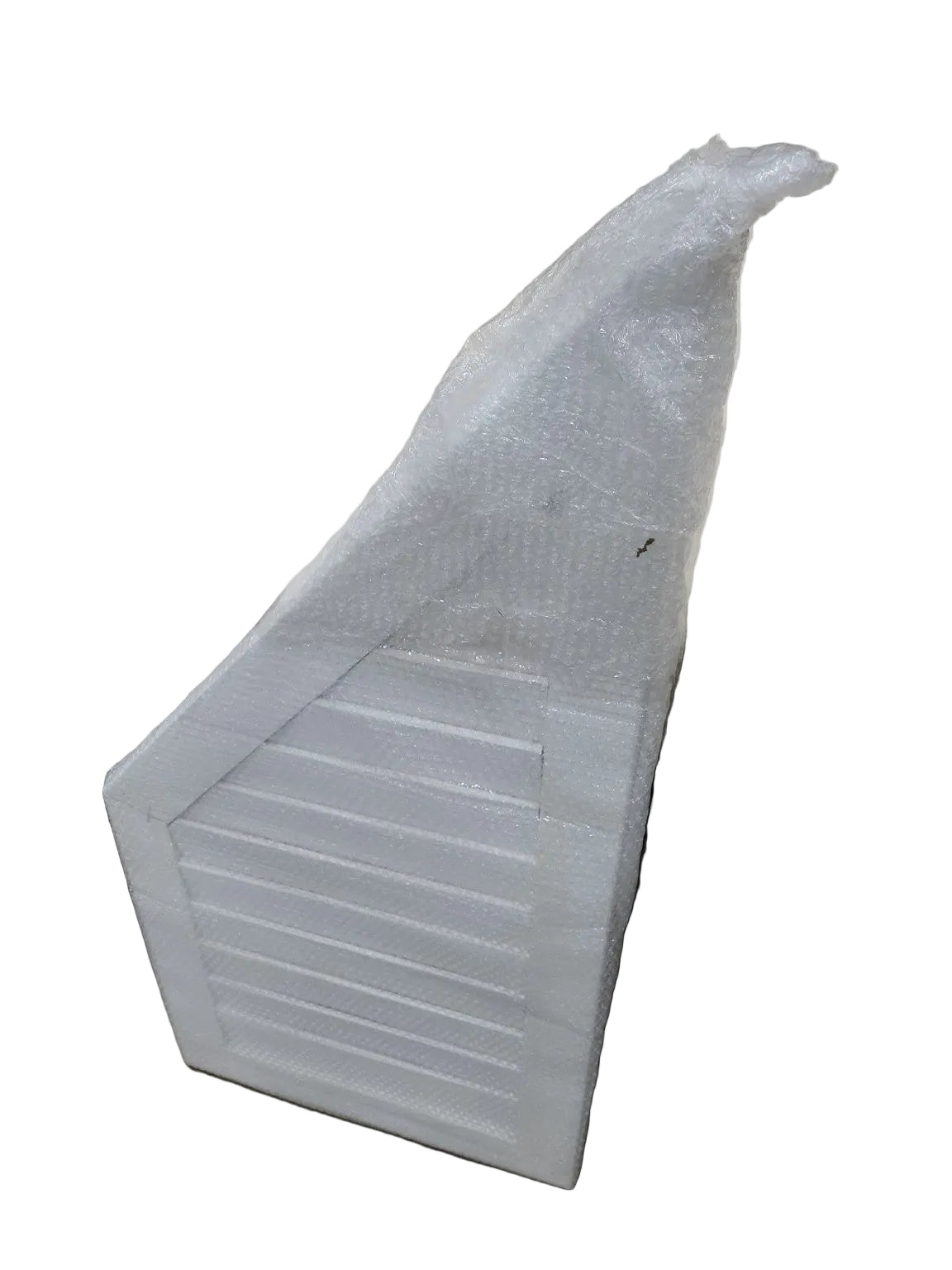 Half-Peaked Vinyl Louvered Gable Vent – Right Side, 16" x 36"