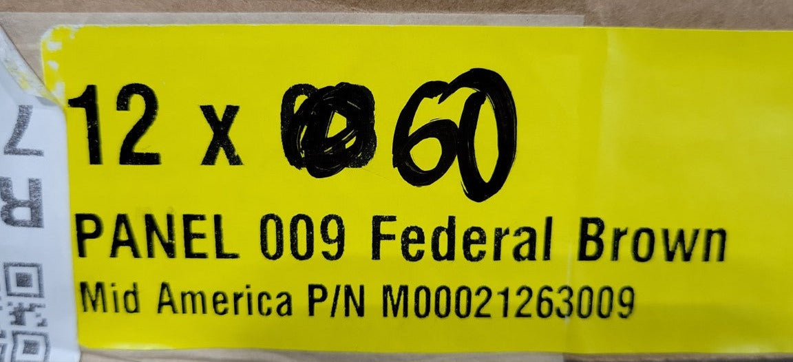 12" x 60" Raised Panel Exterior Shutters – Federal Brown (Pair)