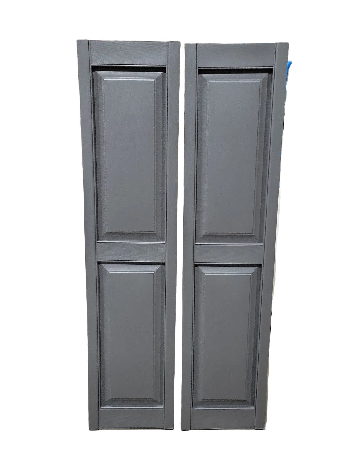 14 ¾" x 62" Raised Panel Exterior Shutters – Tuxedo Gray (Pair)