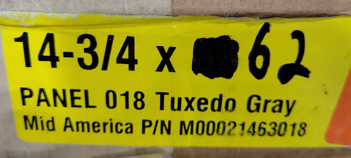 14 ¾" x 62" Raised Panel Exterior Shutters – Tuxedo Gray (Pair)