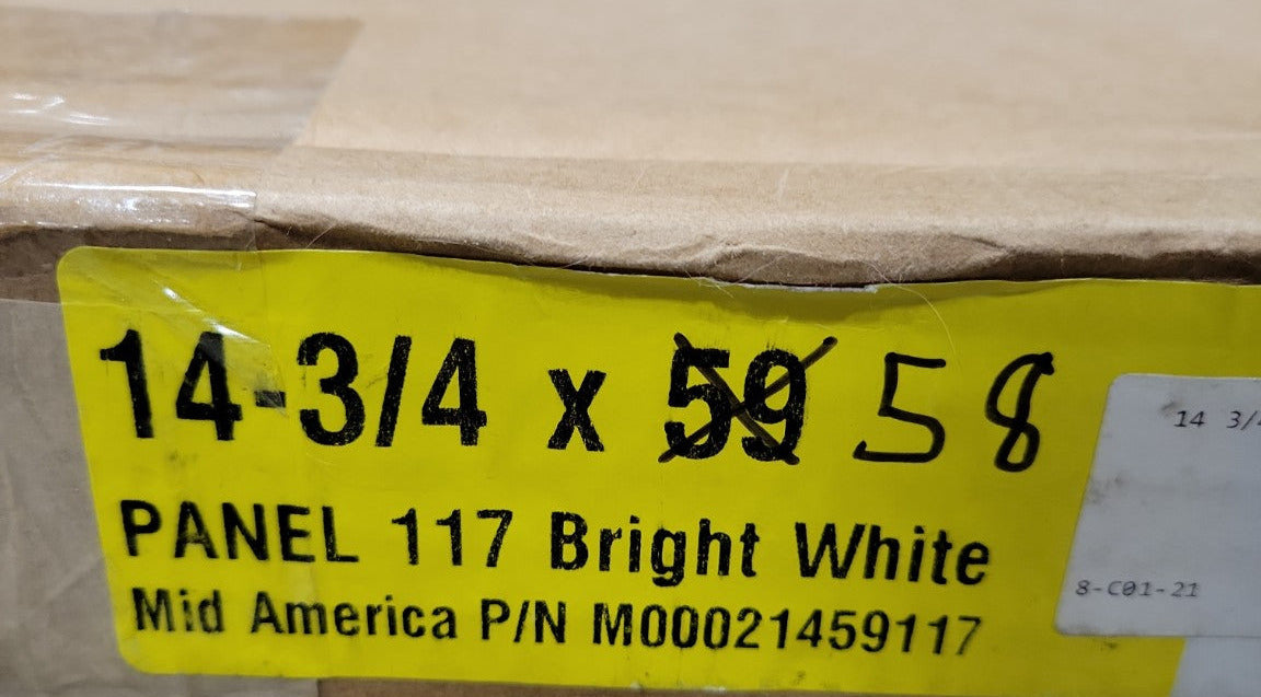 14 ¾" x 58" Raised Panel Exterior Shutters – Bright White (Pair)