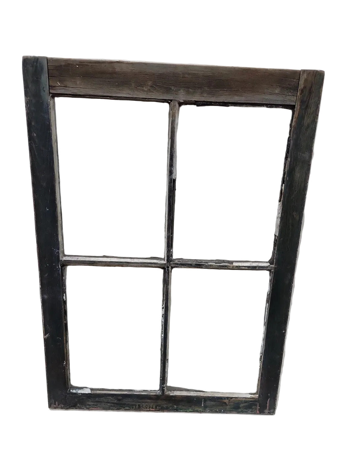 Antique 4-Lite Wood Window Sash – Chippy Paint & Original Glass