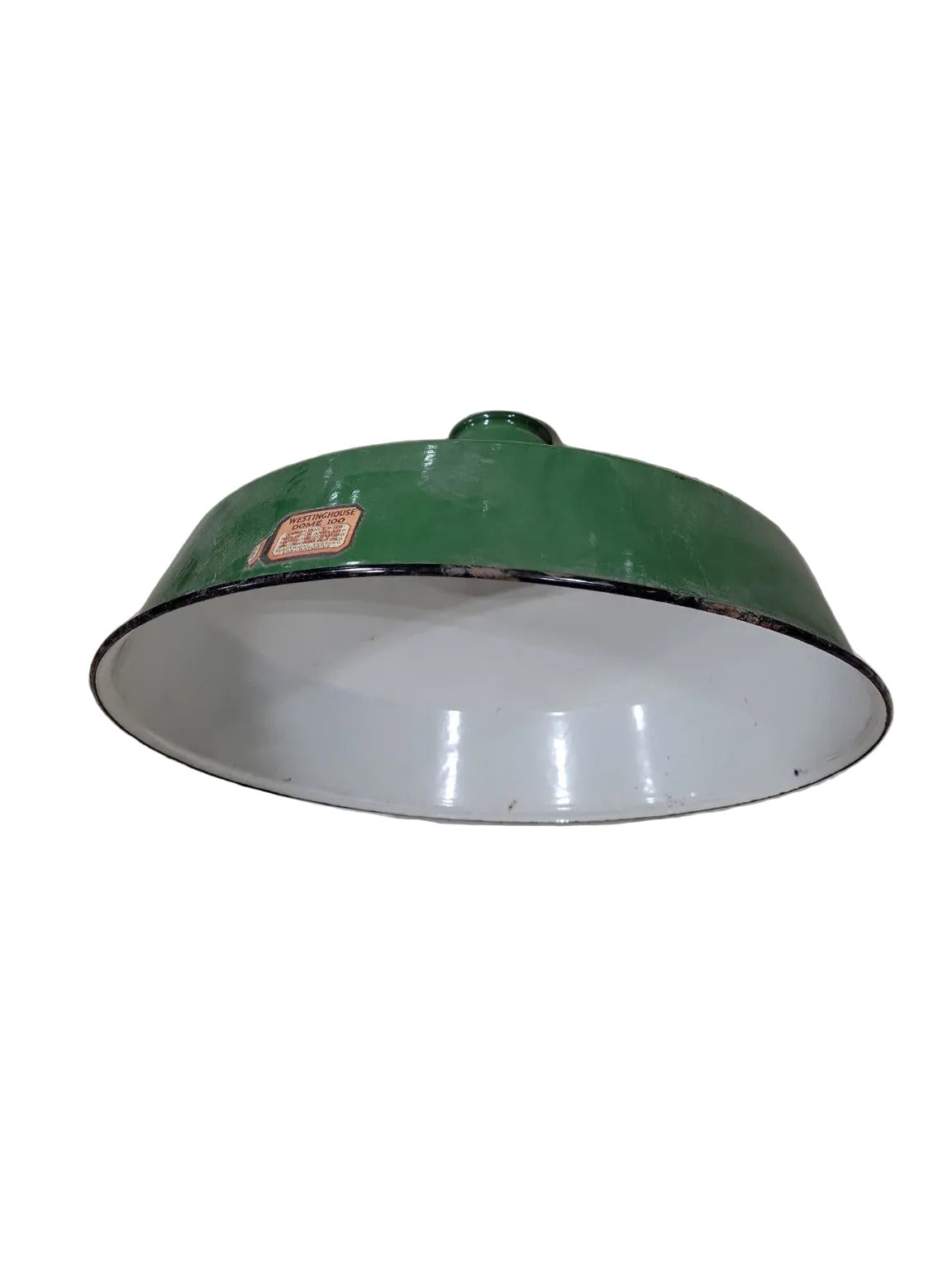 Vintage Westinghouse Dome 100 Green Industrial Enamel Shade
