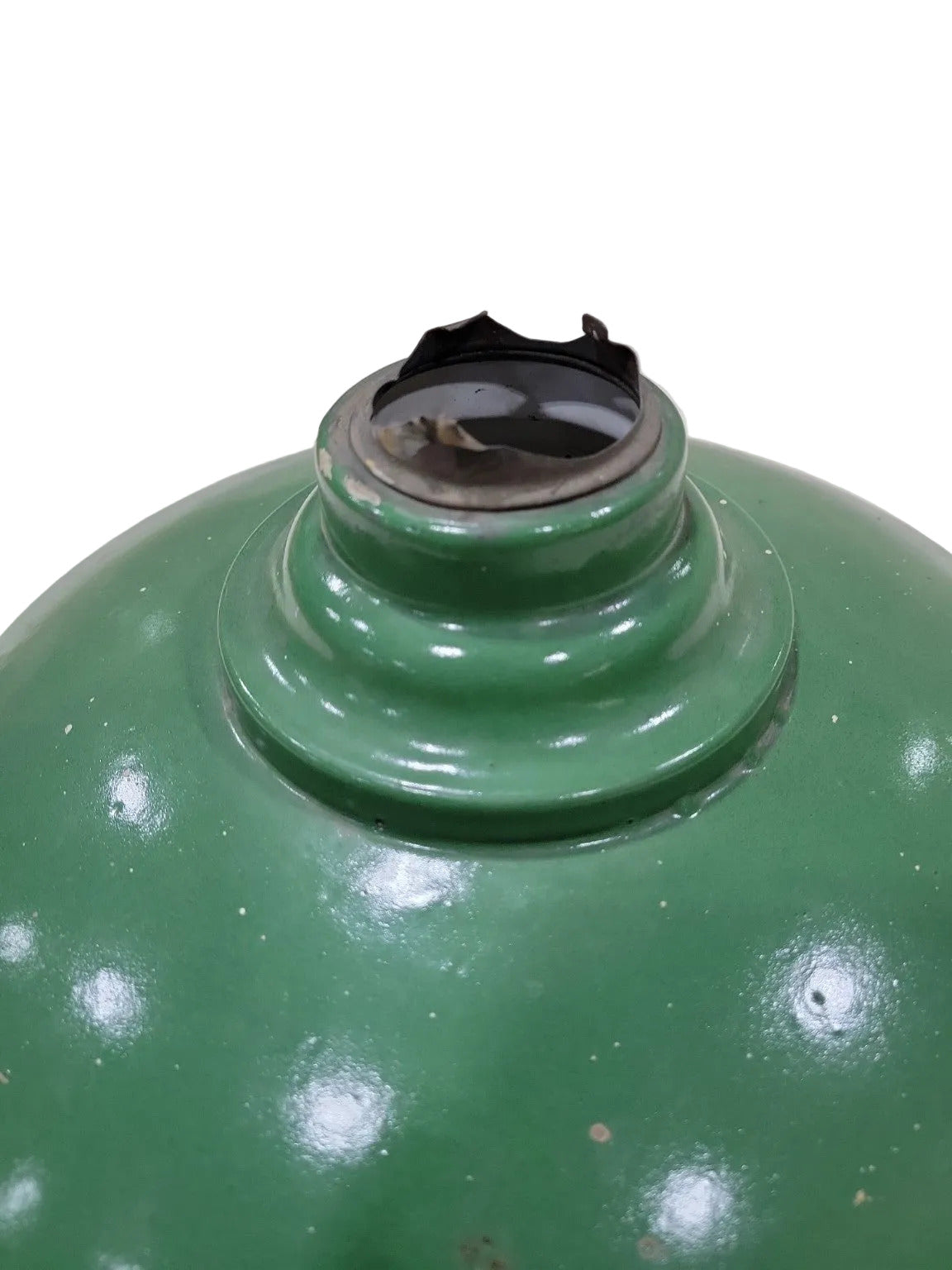 12" Green Porcelain Enamel Industrial Light Shade – Tiered Top