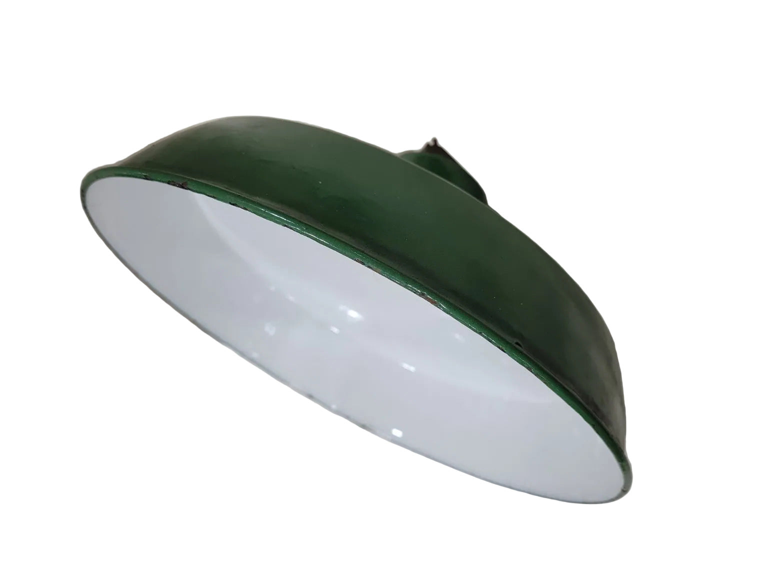 12" Green Porcelain Enamel Industrial Light Shade – Tiered Top