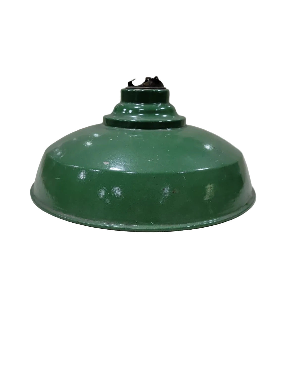 12" Green Porcelain Enamel Industrial Light Shade – Tiered Top