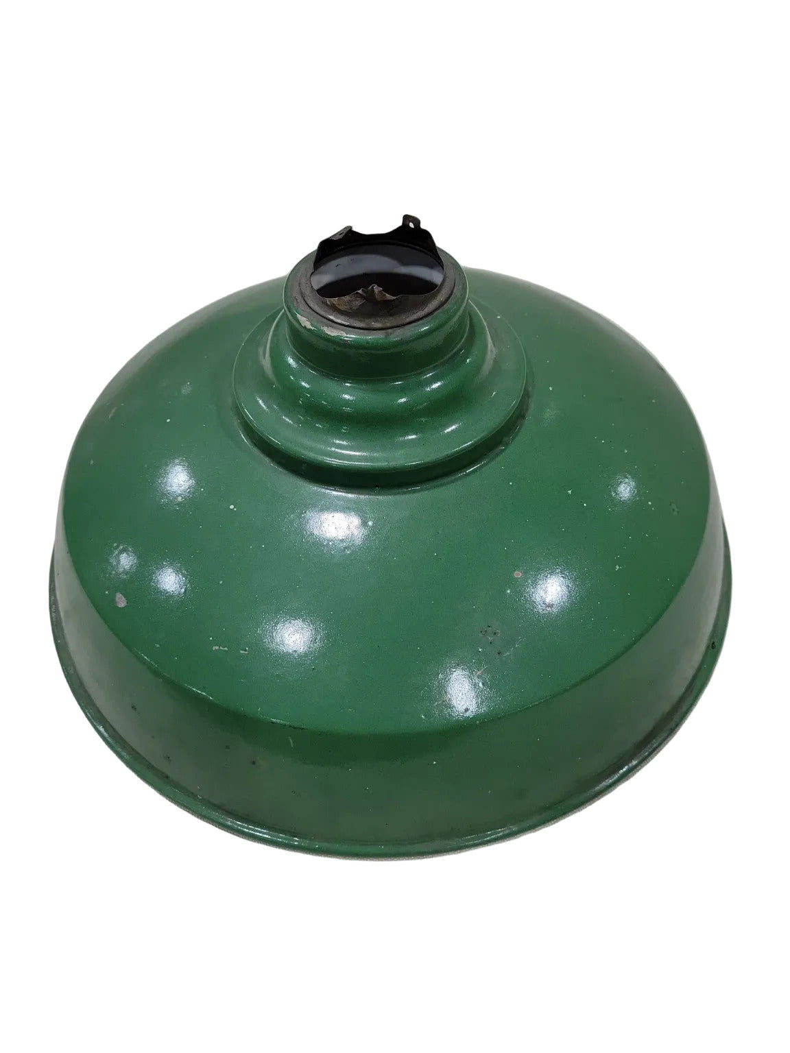 12" Green Porcelain Enamel Industrial Light Shade – Tiered Top