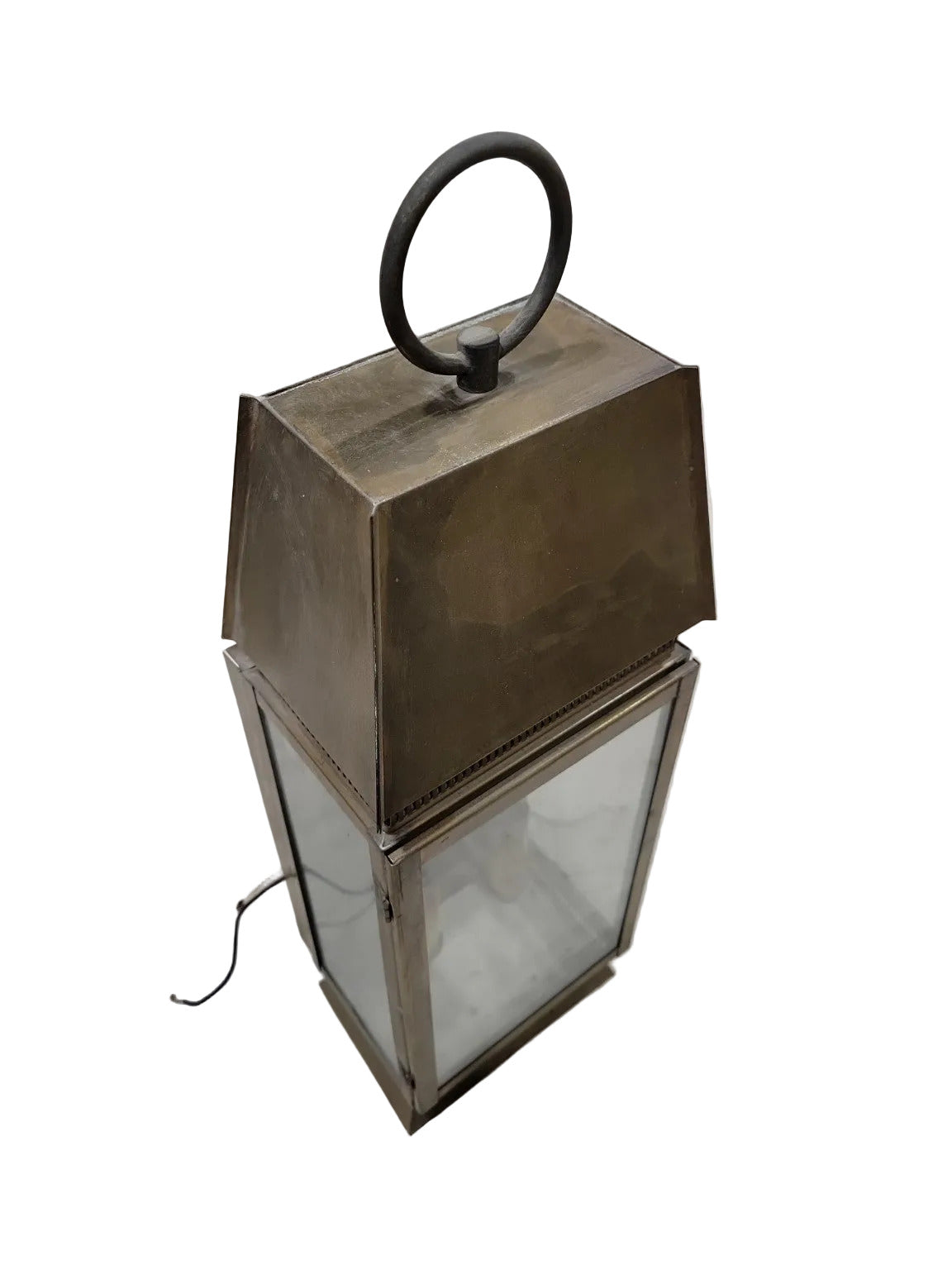 Vintage Solid Brass Wall Lantern – Colonial Style with Vent Detailing