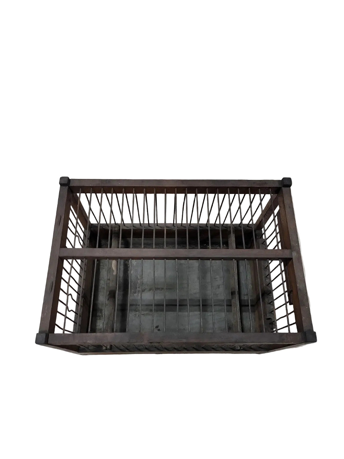 Small Handmade Wooden Bird Cage with Slide-Out Tray