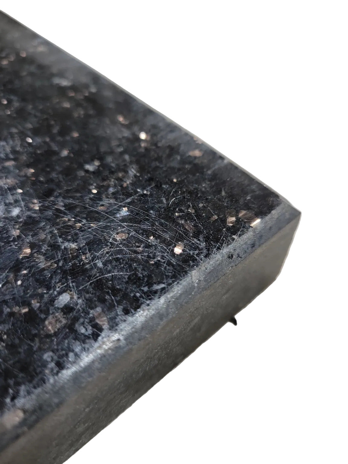 Black Galaxy Granite Square Sample – 7" Polished Slab