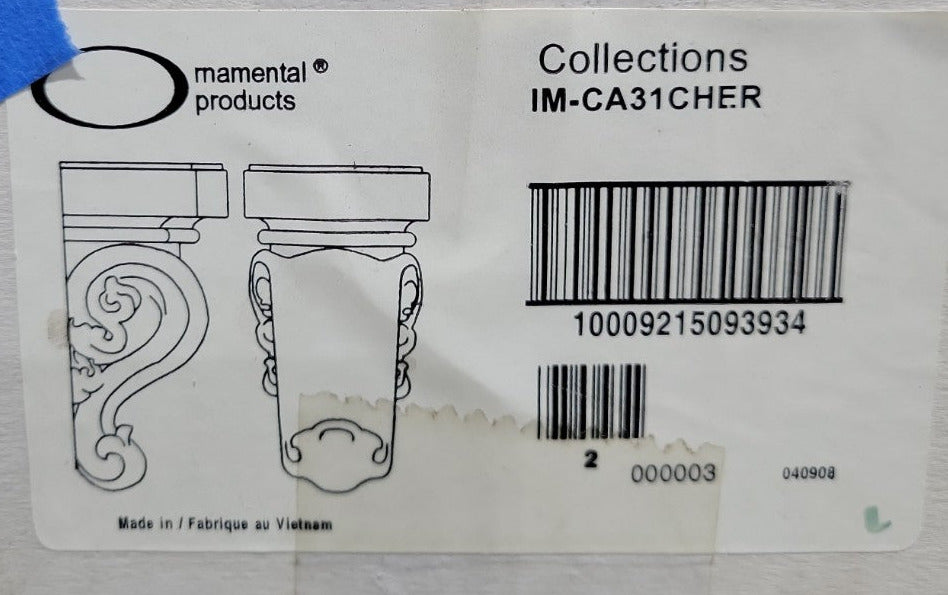 Cherry Scroll Leaf Corbel – IM-CA31 by Ornamental Products