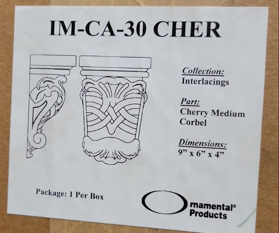 Cherry Interlacing Carved Corbel – IM-CA30 by Ornamental Products