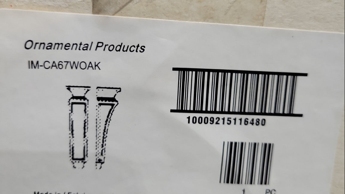 Straight Modern Oak Corbel – IM-CA67WOAK by Ornamental Products