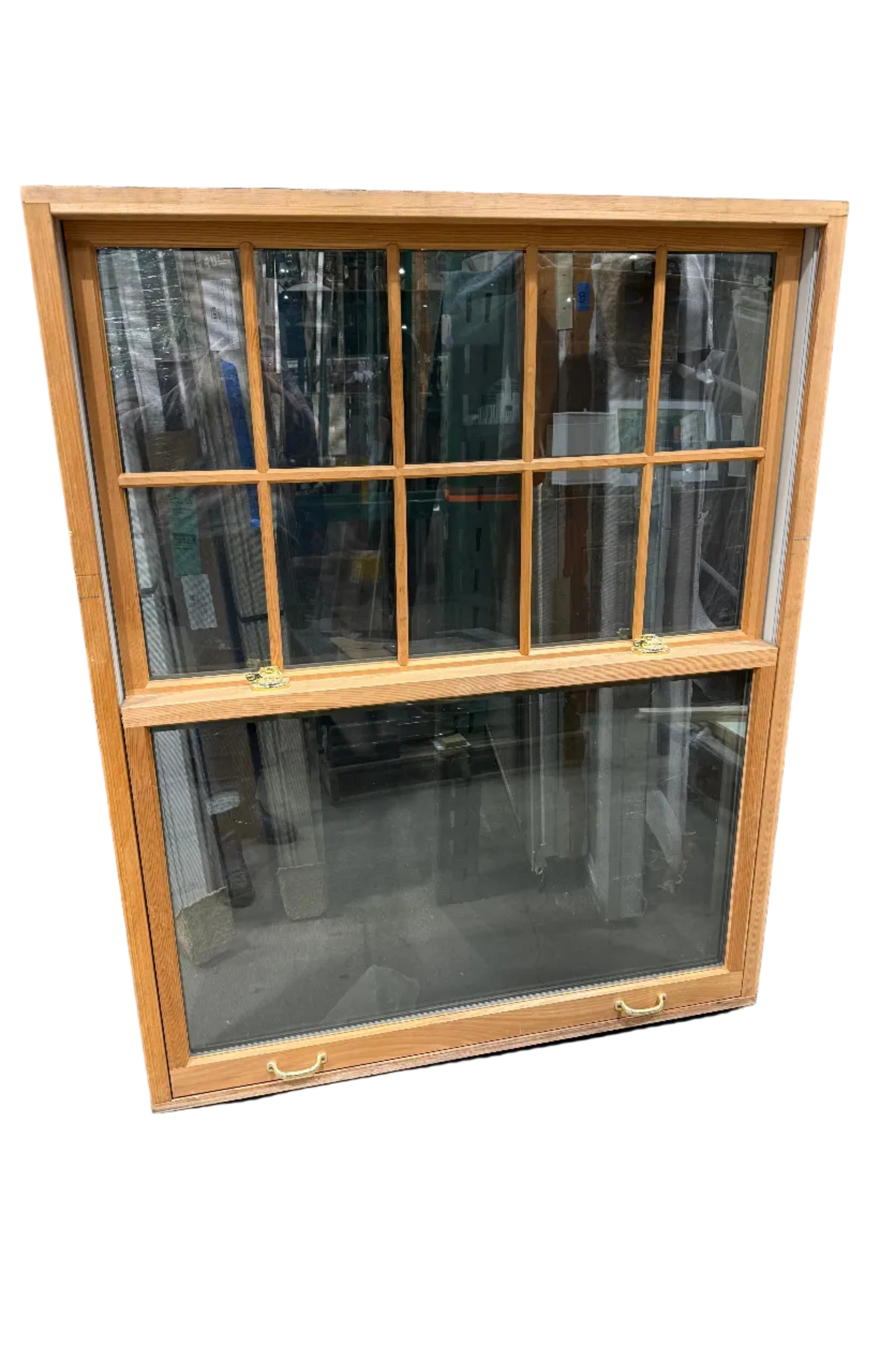 Pella Window with Divided Light Grille and Screen - 48” h x 53” w