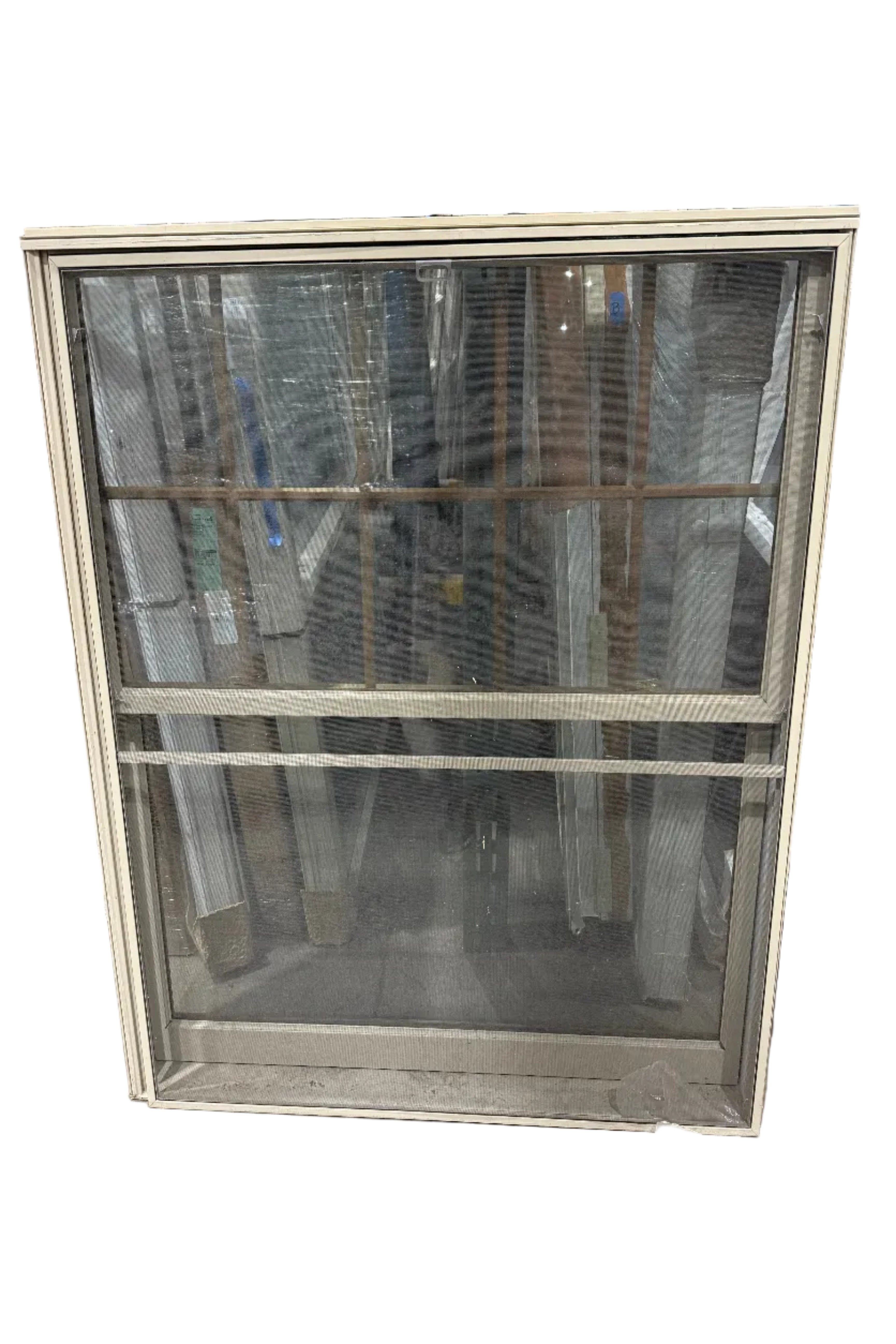 Pella Window with Divided Light Grille and Screen - 48” h x 53” w