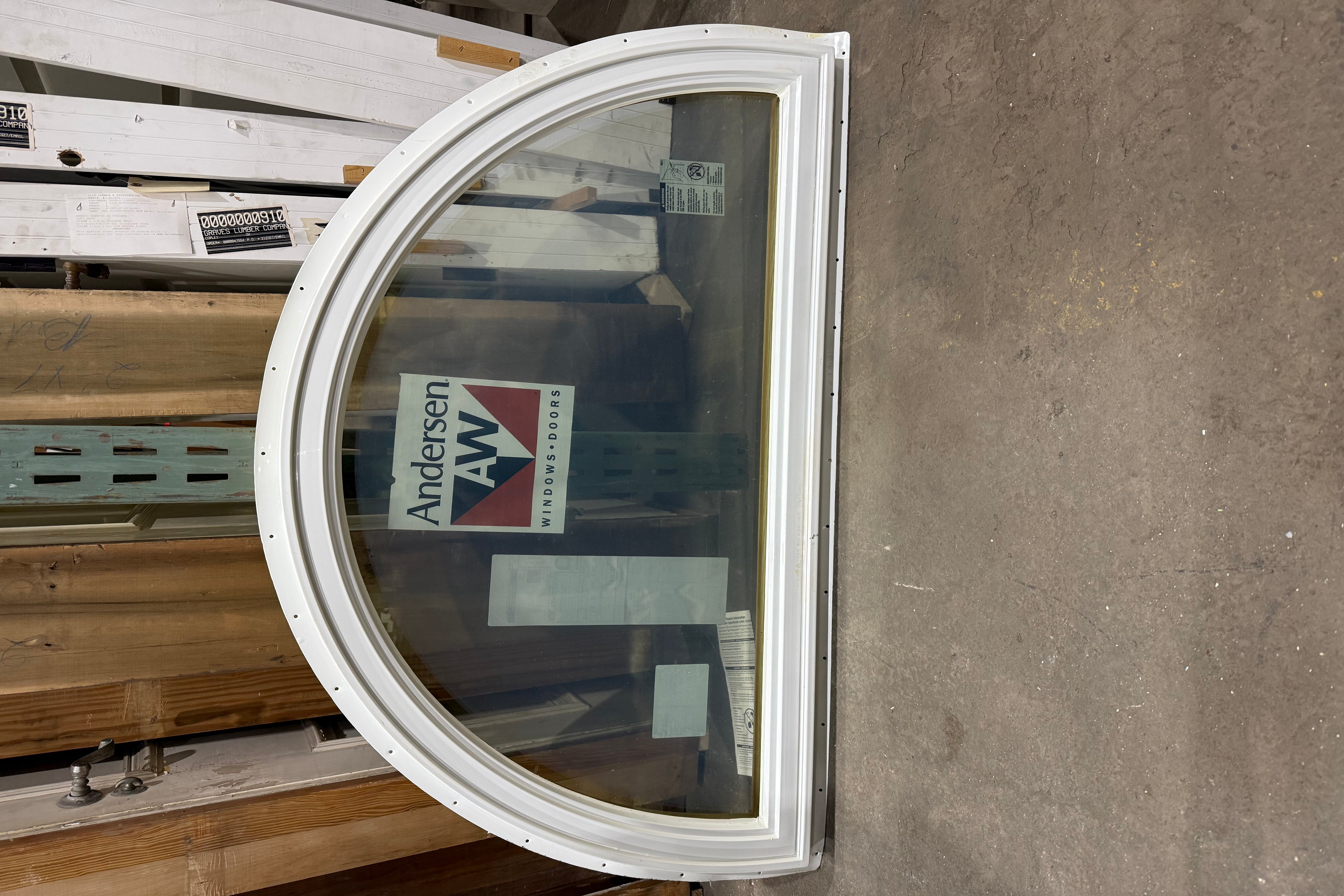 New Andersen 400 Series Arch Top Window – Half Round with Interior Trim Kit