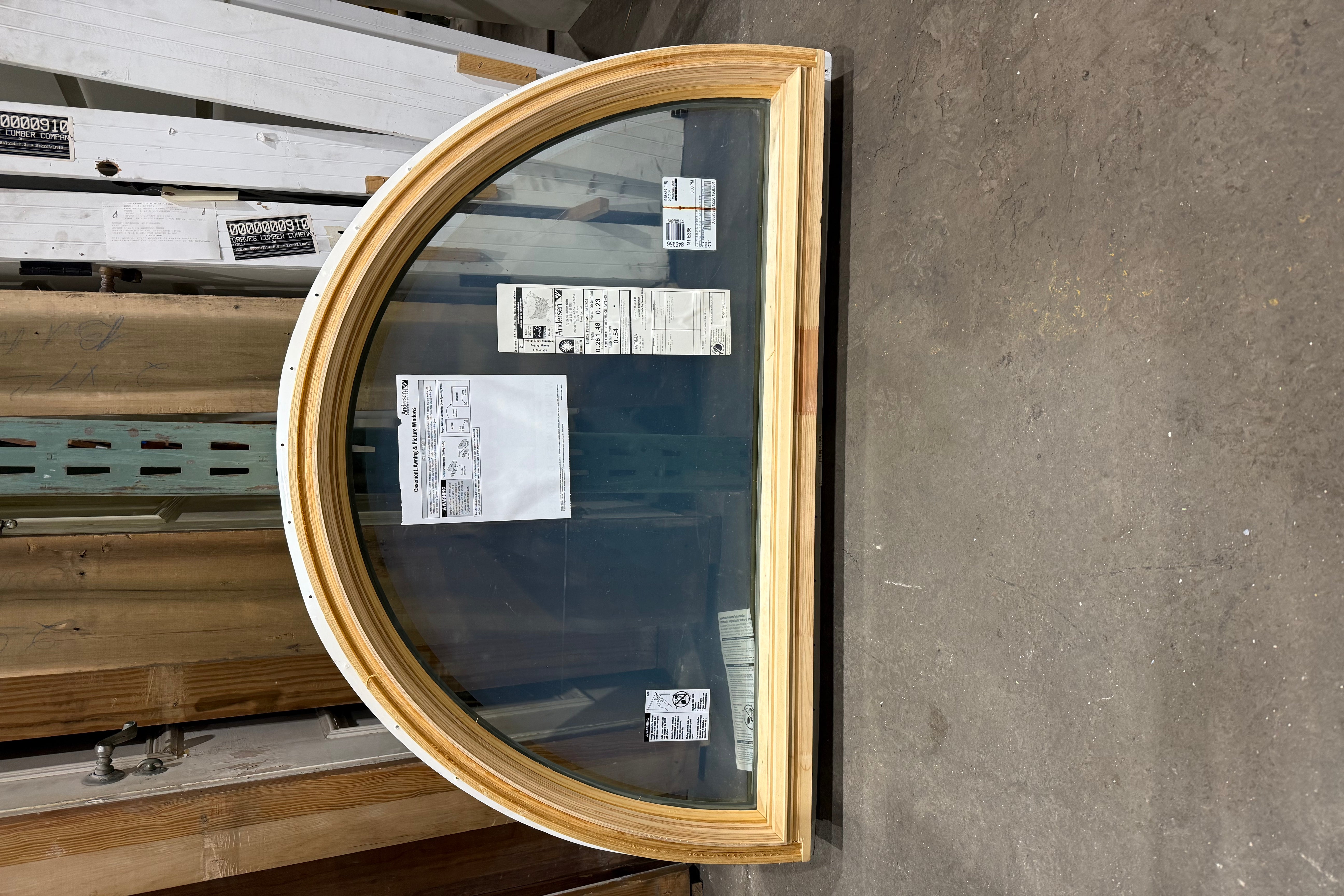 New Andersen 400 Series Arch Top Window – Half Round with Interior Trim Kit