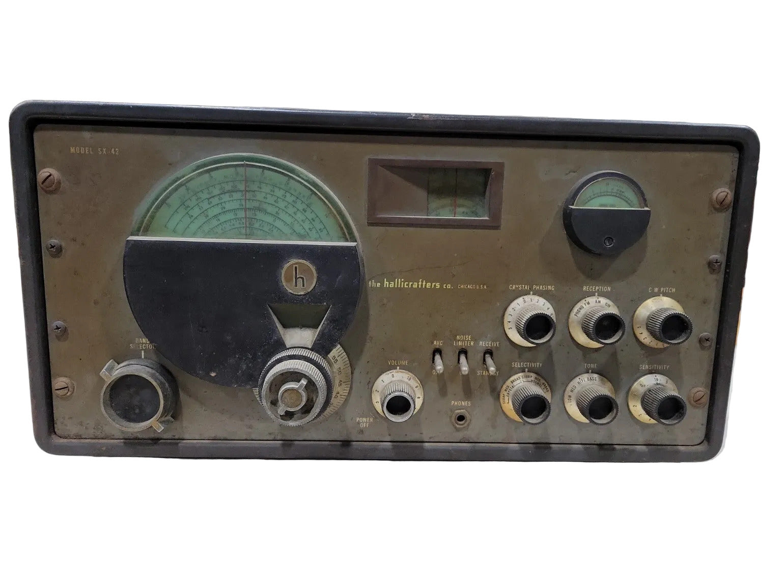 Hallicrafters SX-42 Communications Receiver & R-42 Reproducer Speaker Set – 1940's Tube Radio System