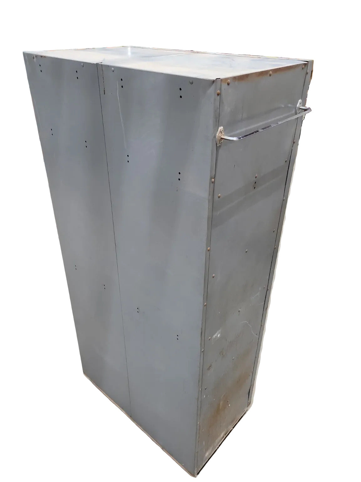 Vintage Industrial Metal Locker Cabinet on Casters