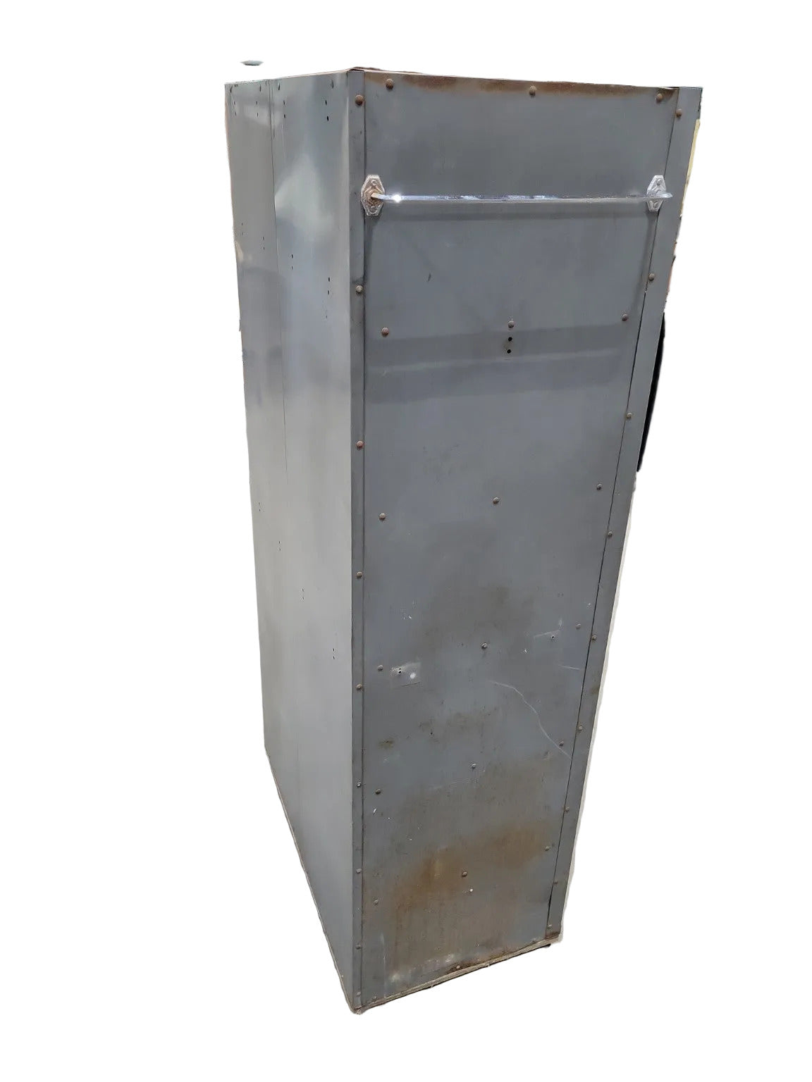 Vintage Industrial Metal Locker Cabinet on Casters