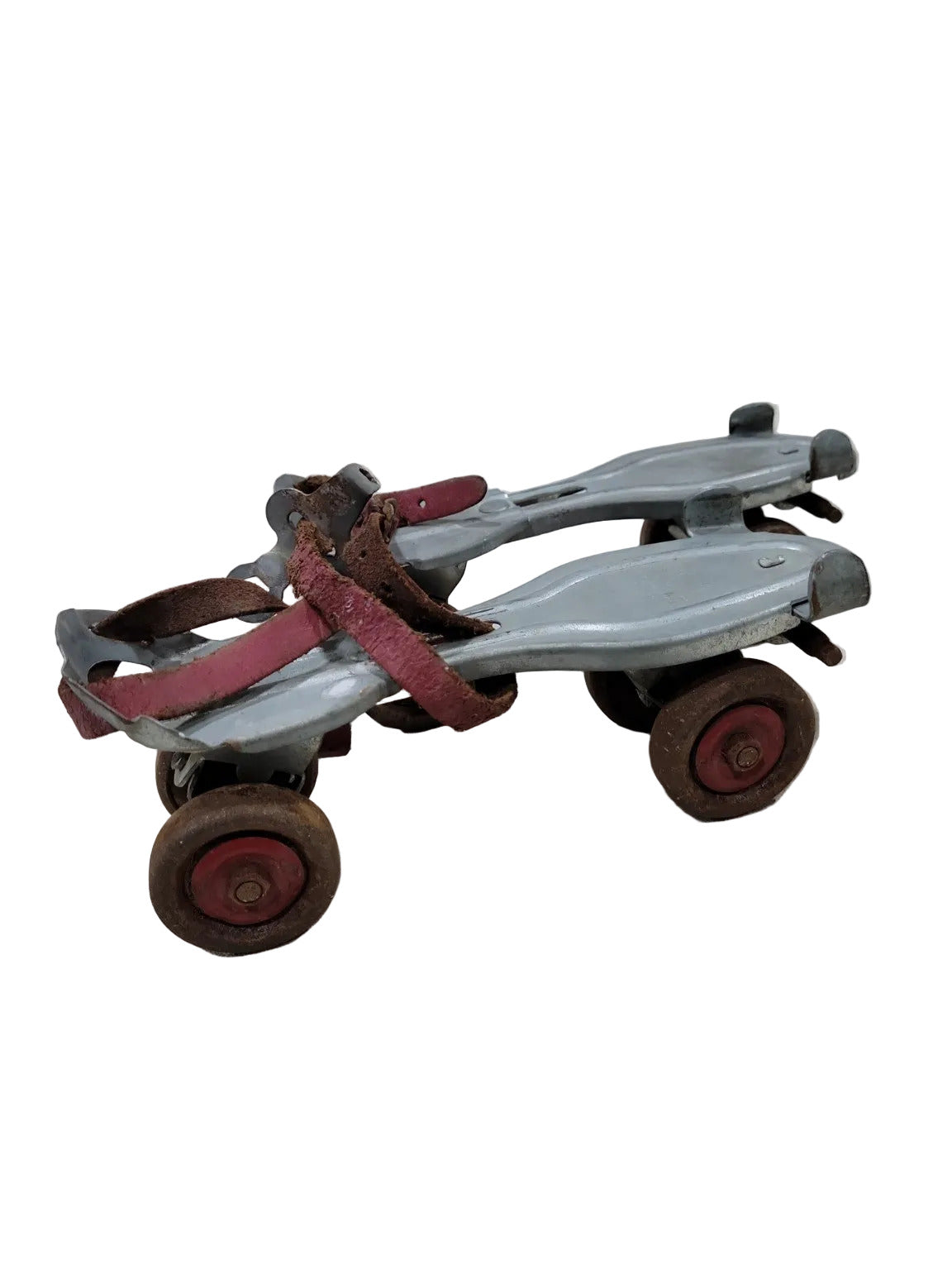 Vintage Globe No. 36 Adjustable Roller Skates with Leather Straps & Skate Key – 1940s–50s