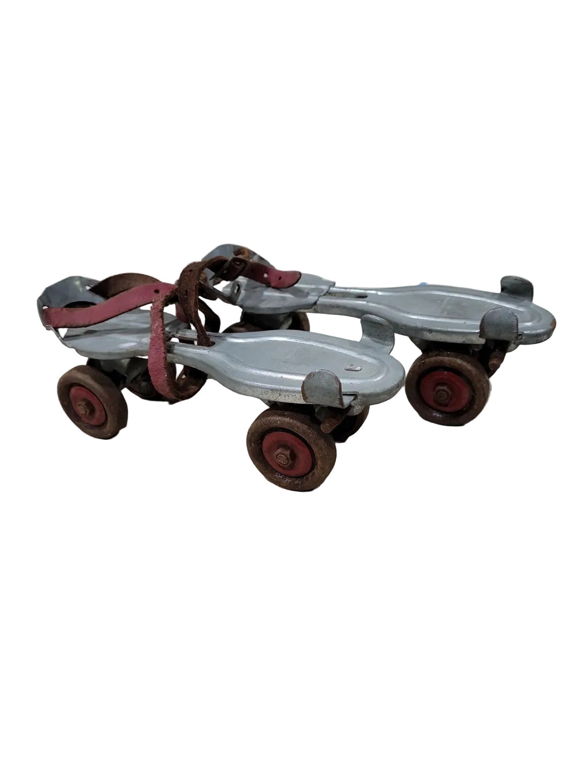 Vintage Globe No. 36 Adjustable Roller Skates with Leather Straps & Skate Key – 1940s–50s