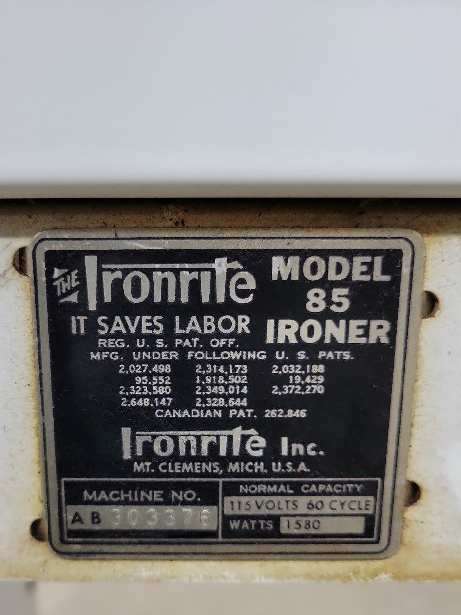 Mid-Century Ironrite Model 85 Ironer – Fold-Out Rotary Press