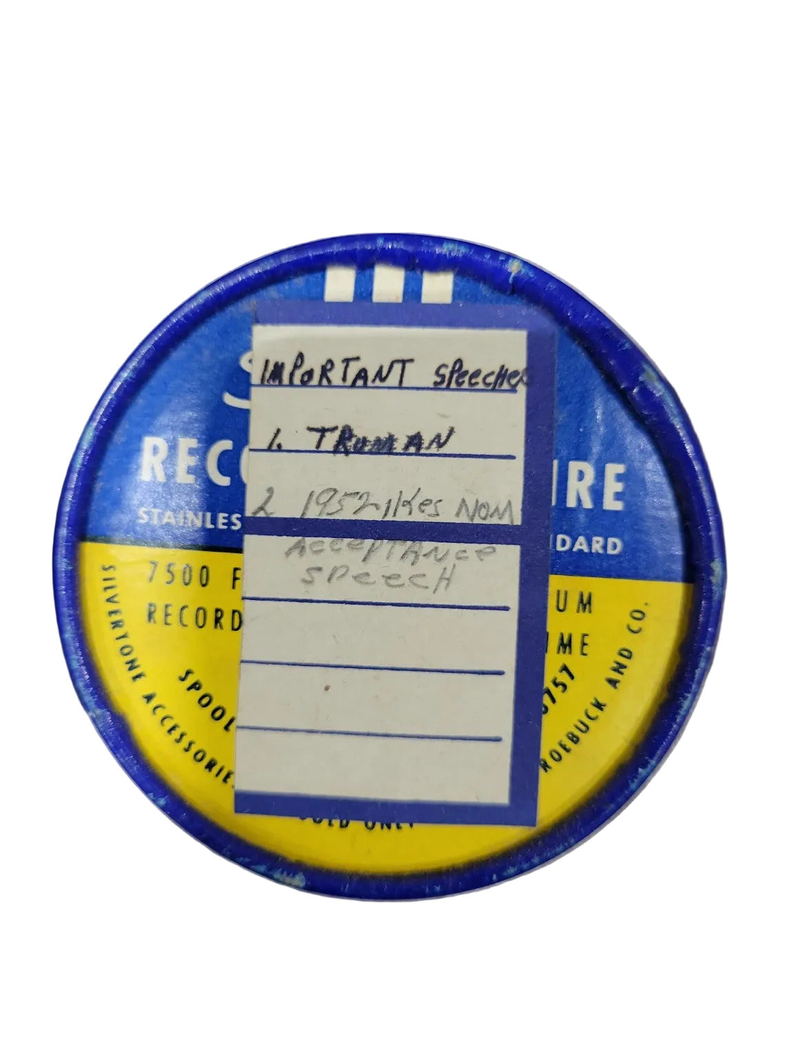 1940s–50s Silvertone Stainless Steel Recording Wire Reels – Lot of 9 (Historical Recordings)