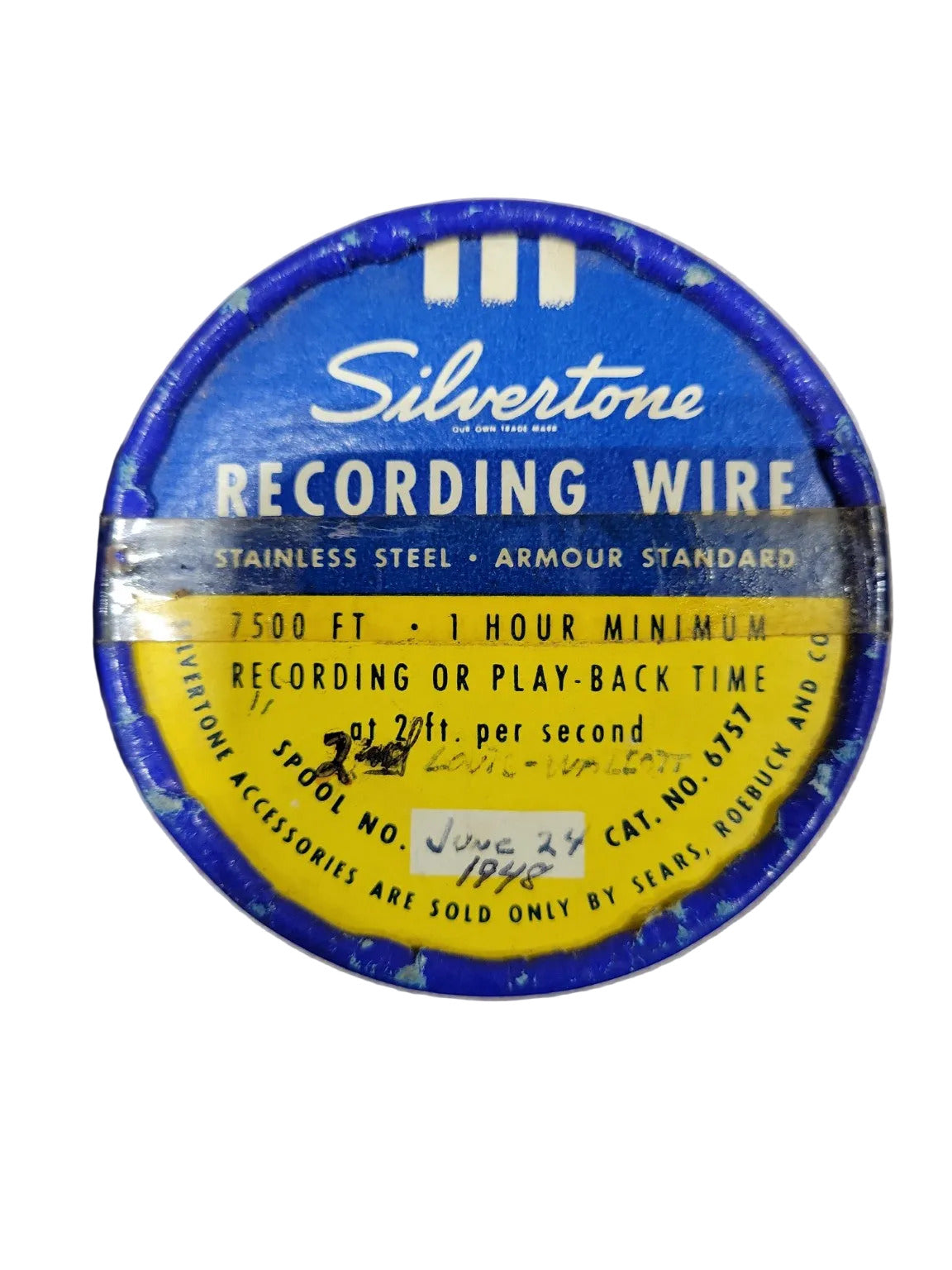 1940s–50s Silvertone Stainless Steel Recording Wire Reels – Lot of 9 (Historical Recordings)