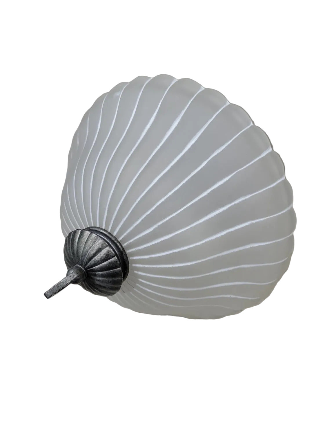 Set of 2 – Rejuvenation Maude Flush Mount Shades with Frosted Swirl Glass & Mounting Hardware