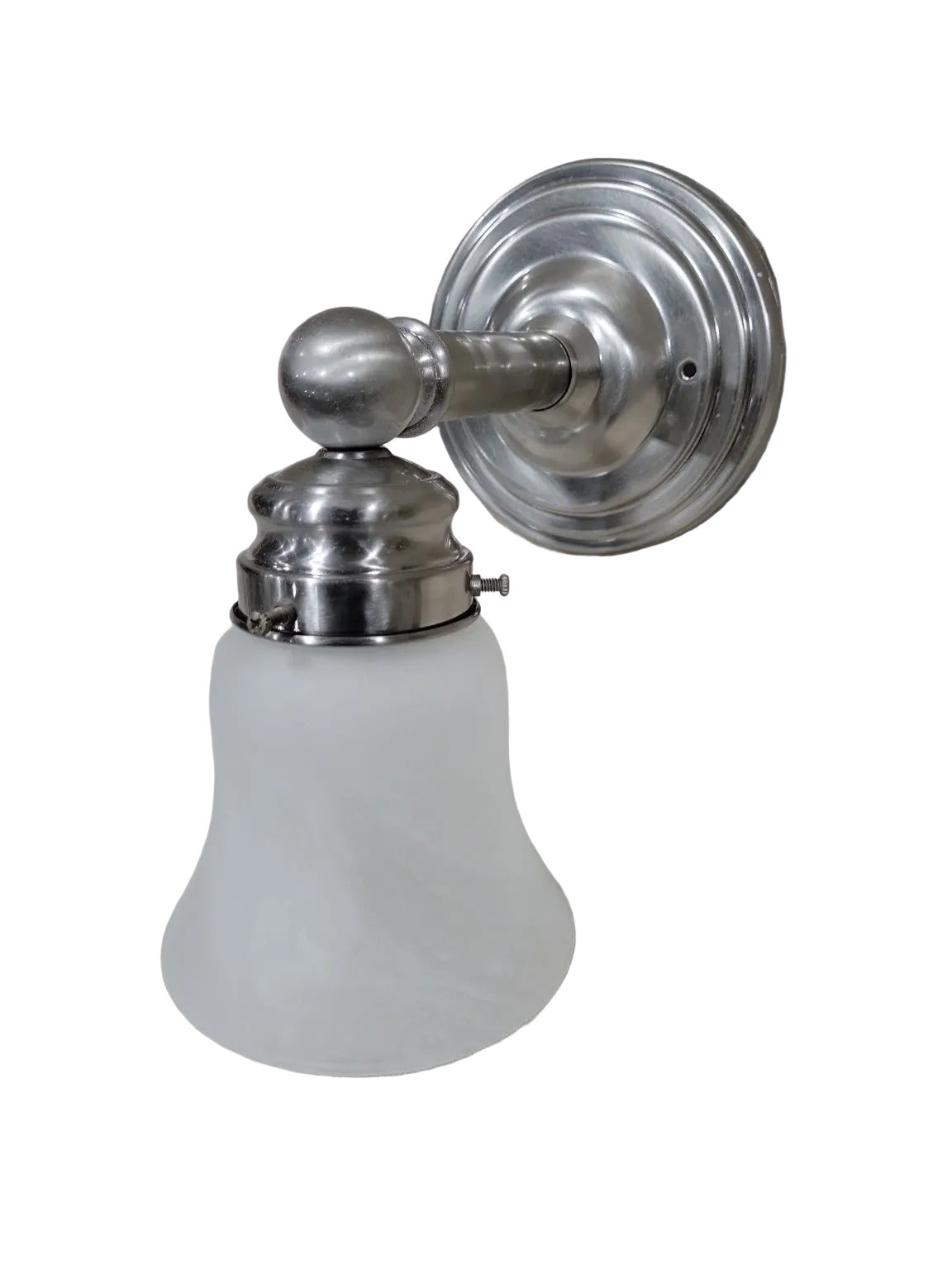 Set of 2 – West Elm Sculptural Glass Single Sconces – Chrome Finish