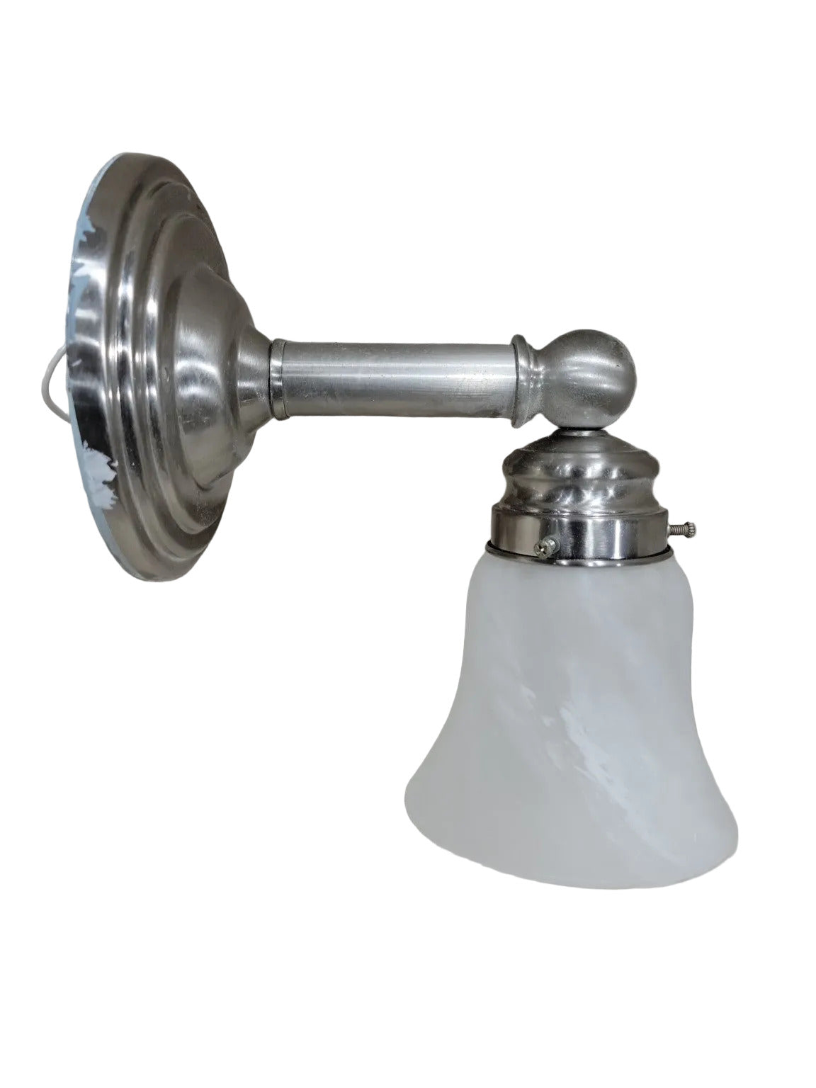 Set of 2 – West Elm Sculptural Glass Single Sconces – Chrome Finish