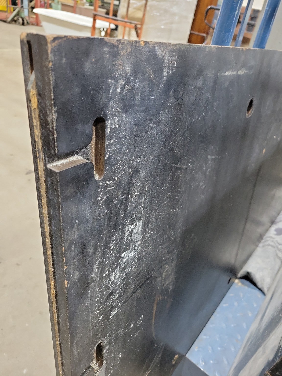 Black MDF Countertop – Oversized Painted Slab with Slotted Joinery