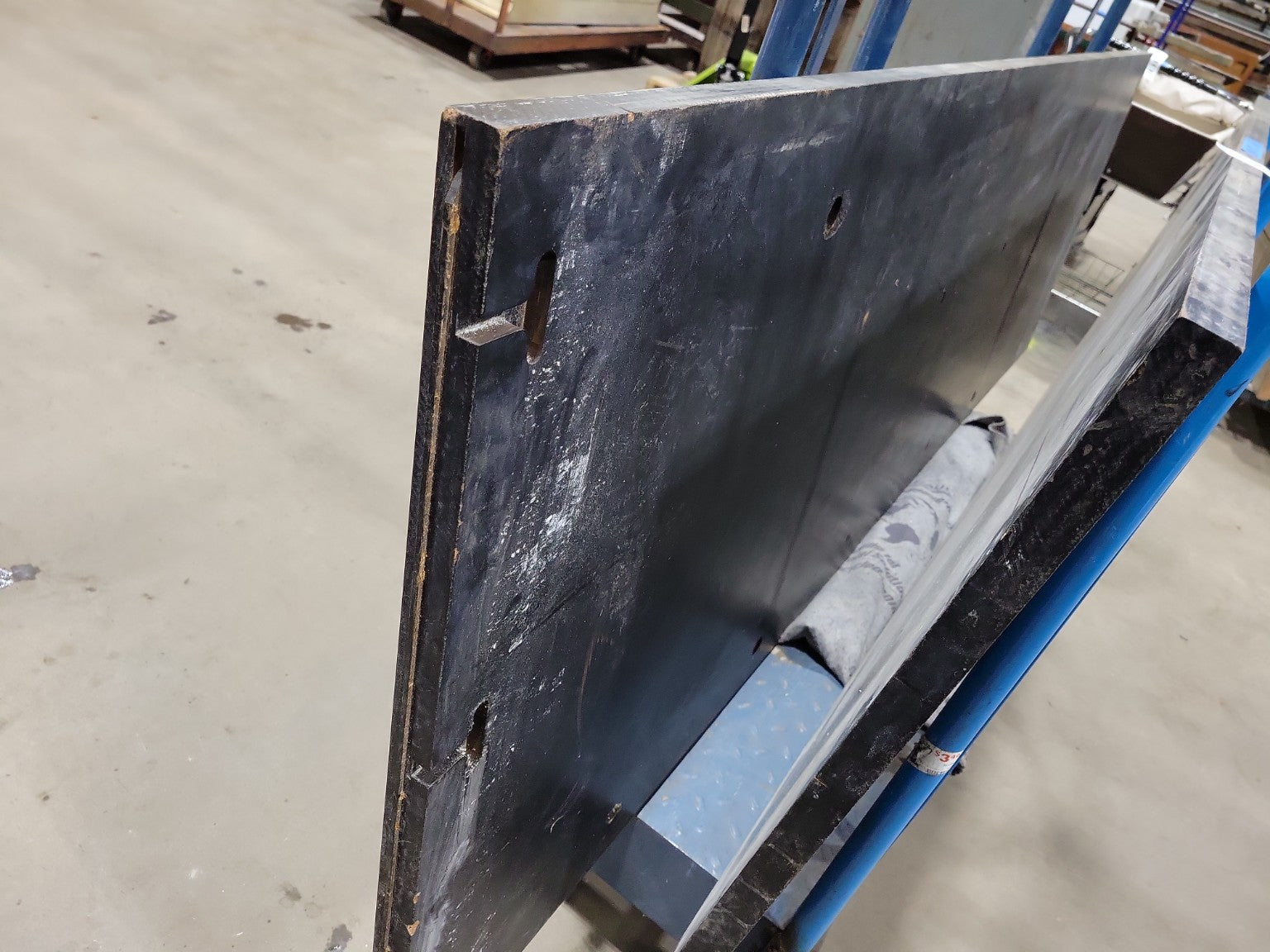 Black MDF Countertop – Oversized Painted Slab with Slotted Joinery