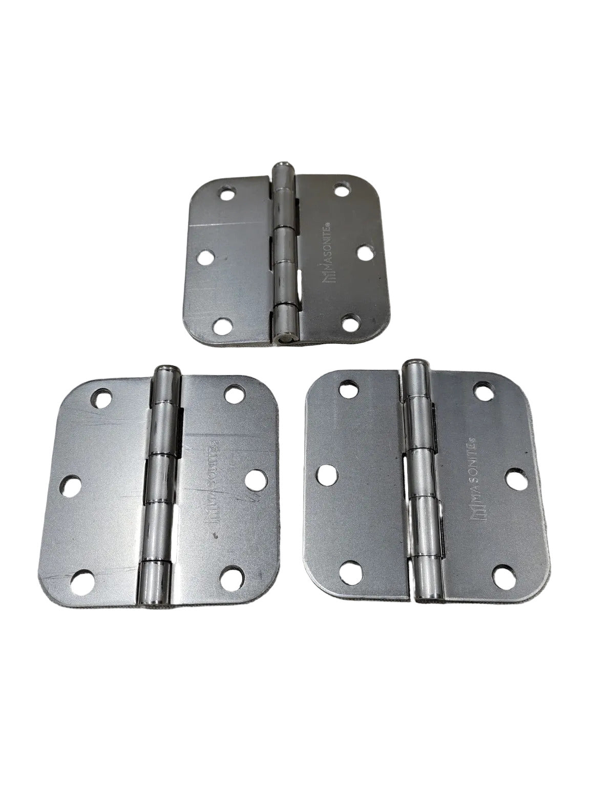 Set of 3 – Masonite Satin Nickel Door Hinges – 3½" x 3½"