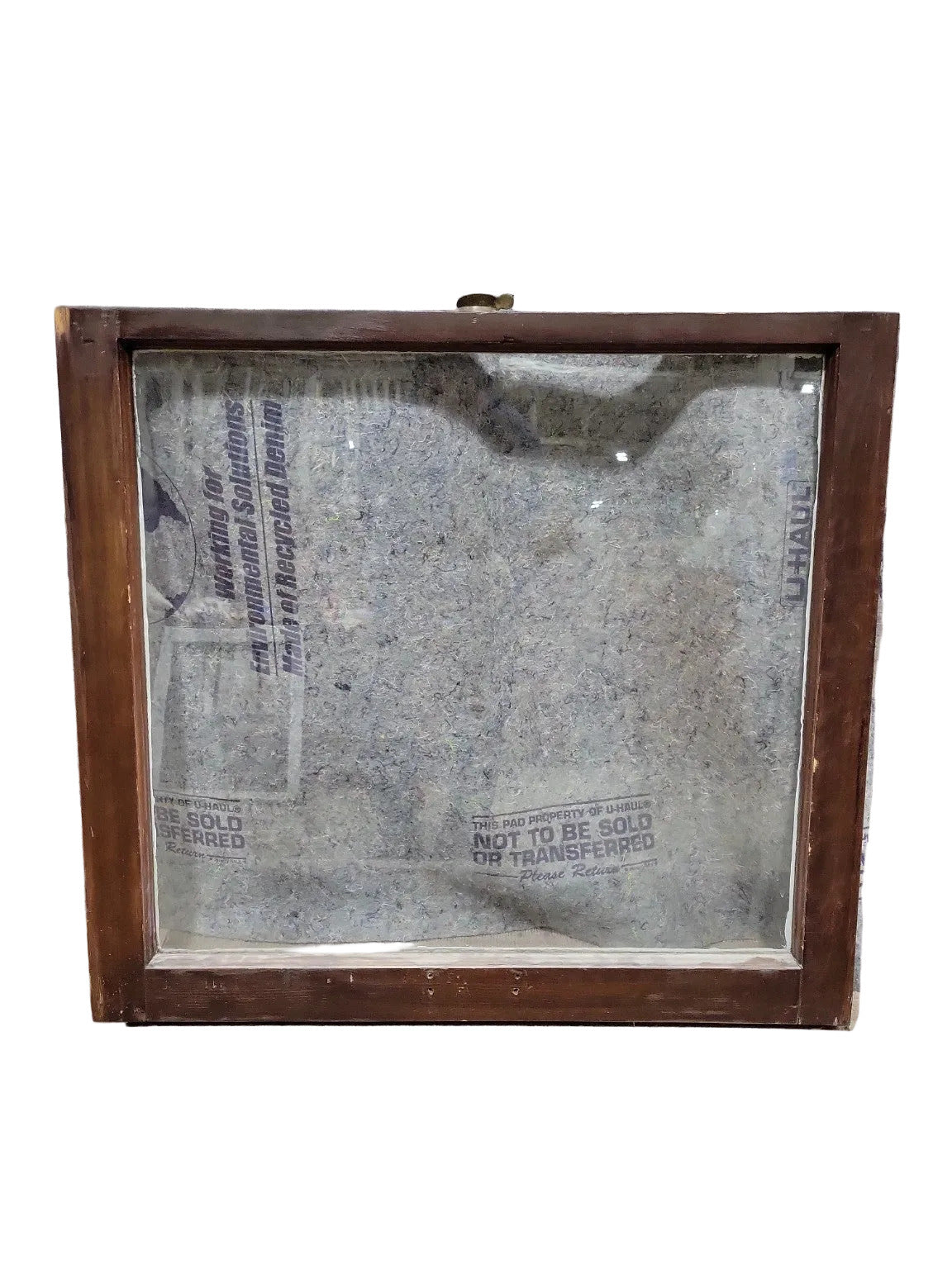 Vintage Wood Window Sash with Single Pane Glass – 30 ½" x 27 ¾"