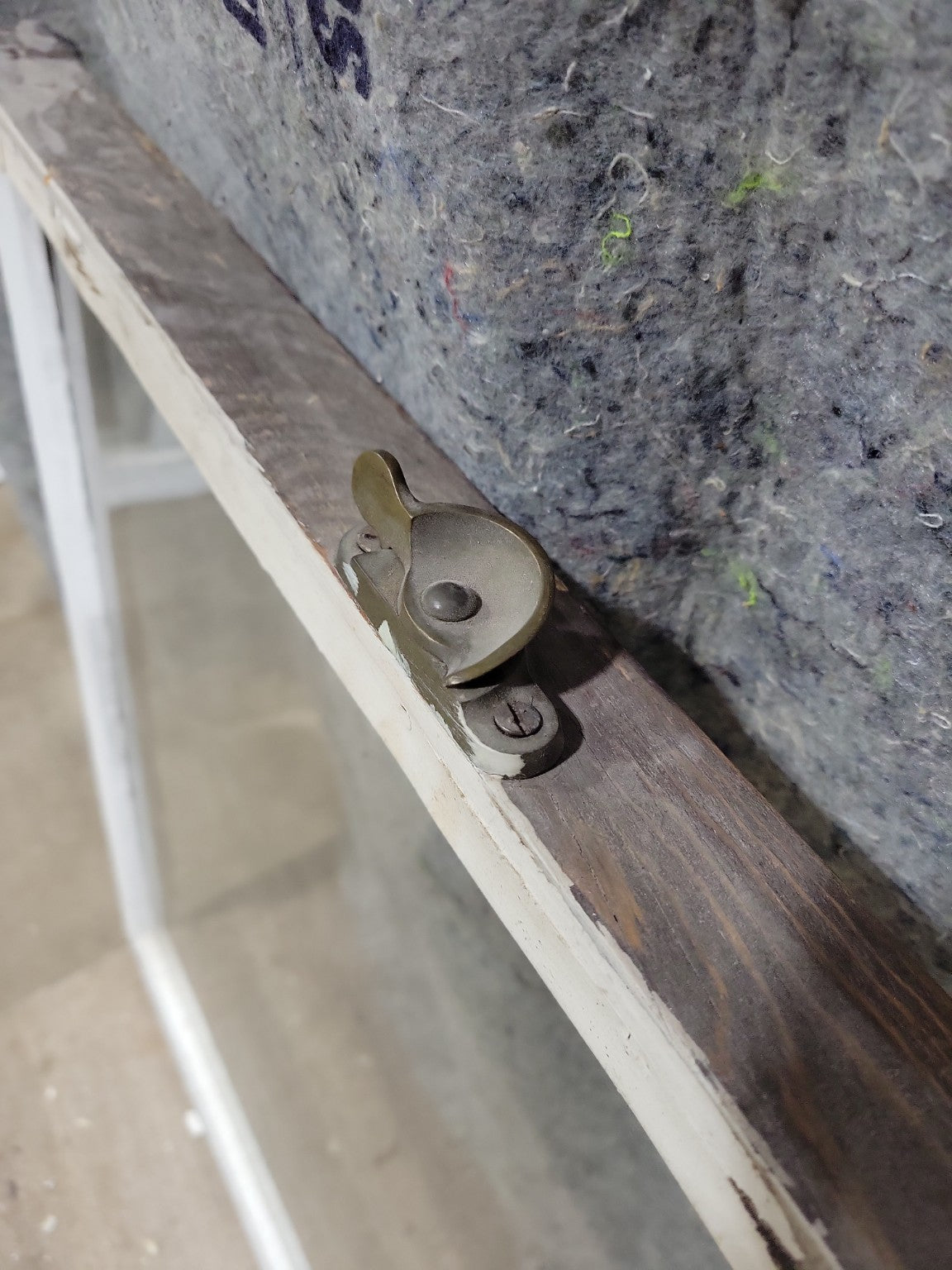 Vintage Wood Window Sash with Single Pane Glass – 30 ½" x 27 ¾"