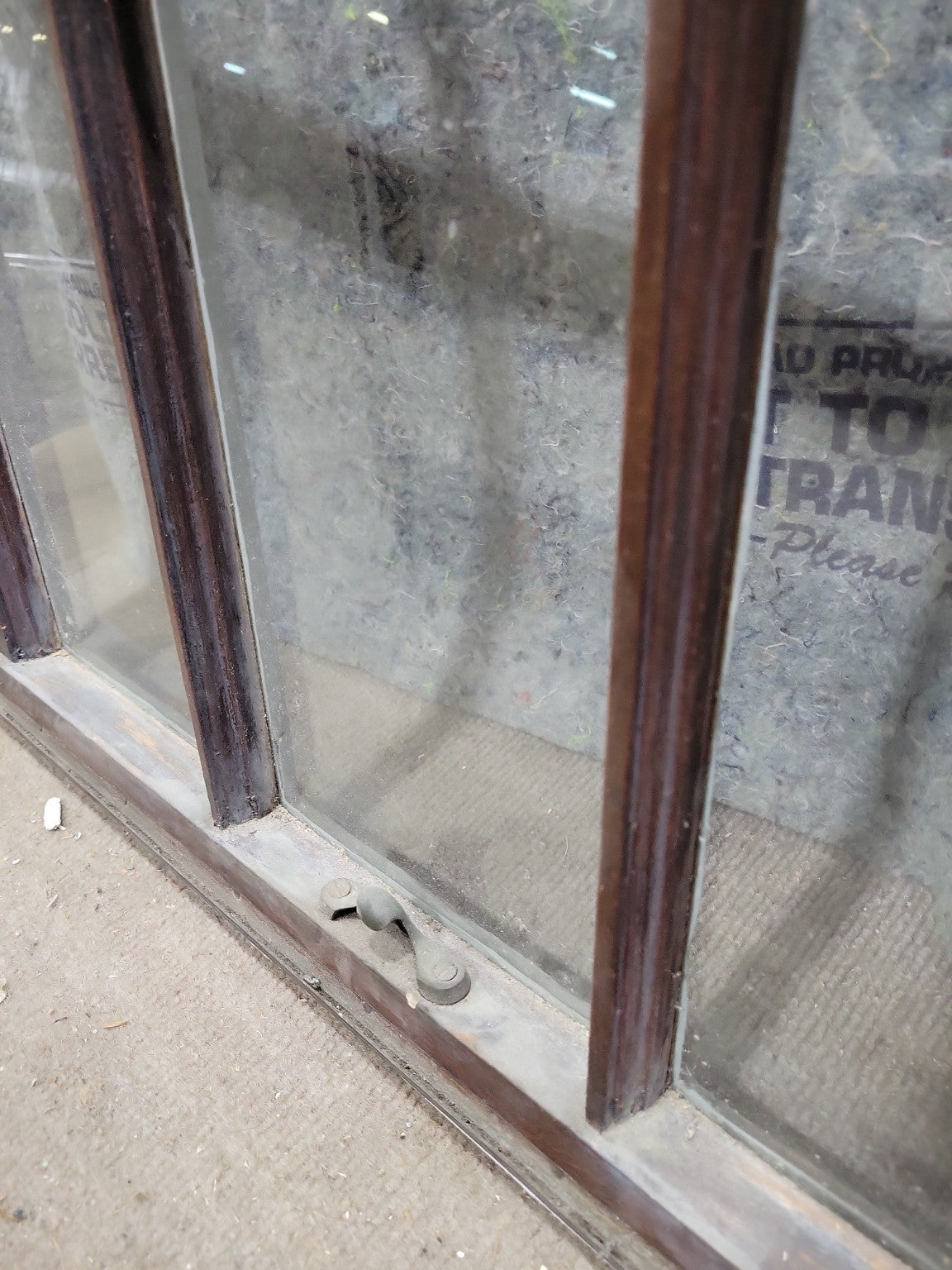 6-Lite Wood Window Sash with Original Hardware – 24 ¼" x 27 ½"