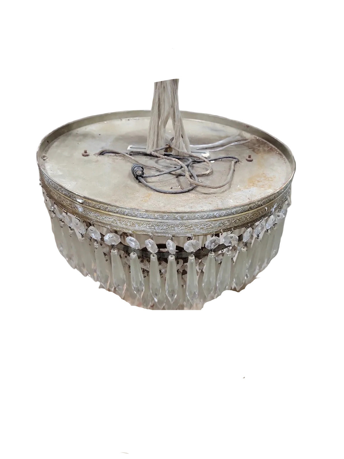 Antique Tiered Crystal Chandelier – 12 Diameter x 14 Tall