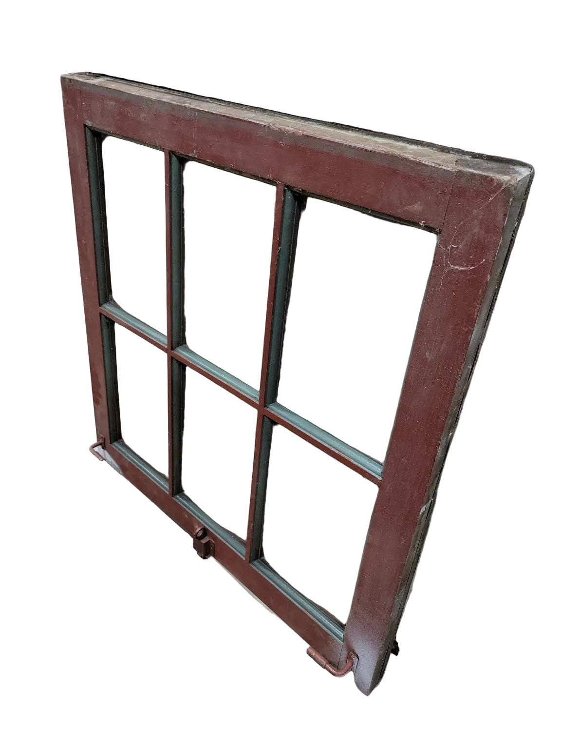 Vintage Industrial Wood Window – 6-Lite with Locking Hardware