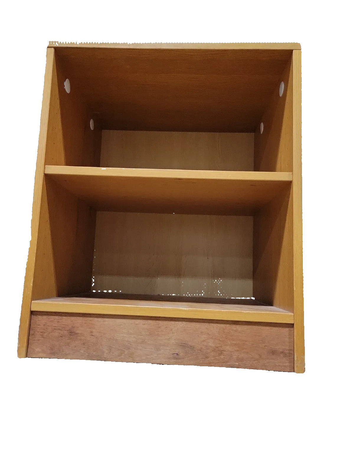 Vintage Wood Veneer Cabinet with Adjustable Shelf – Blonde Finish