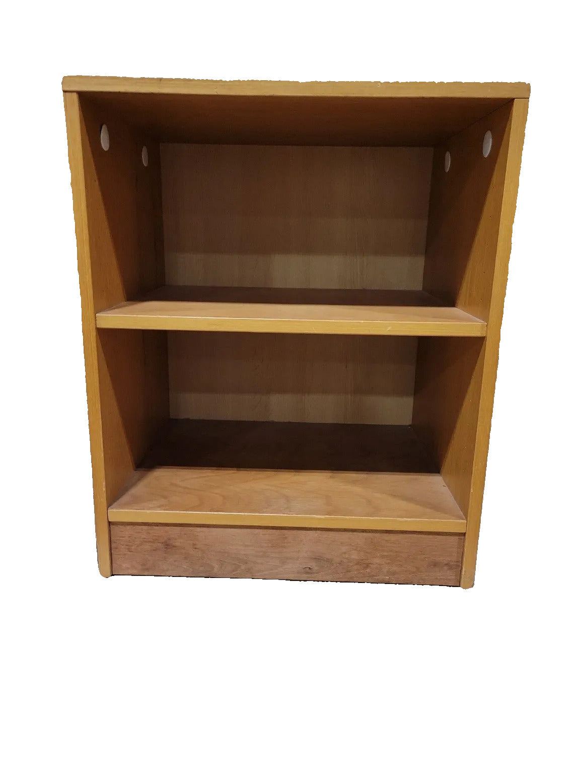 Vintage Wood Veneer Cabinet with Adjustable Shelf – Blonde Finish