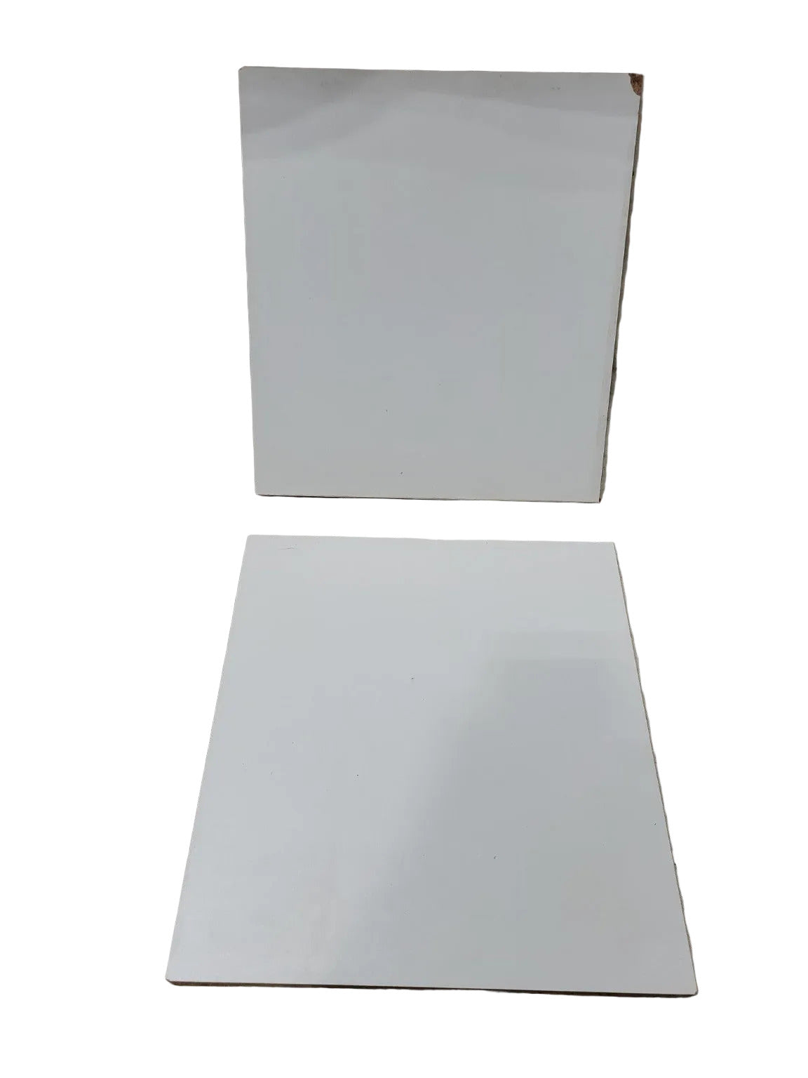 White Melamine-Faced Particle Board Panels – Set of 2 (11"x12")
