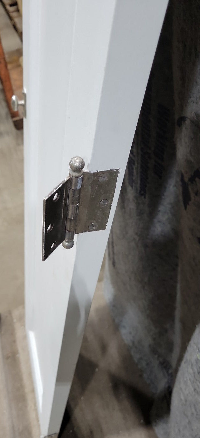 Tall Painted Pantry Door – White Panel Style with Hardware