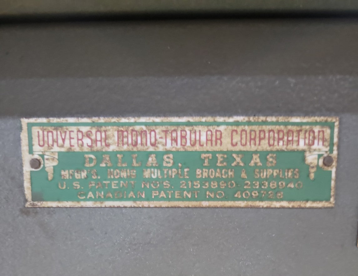 Industrial Steel Broach Storage Cabinet by Universal Mono-Tabular Corp – Dallas, TX