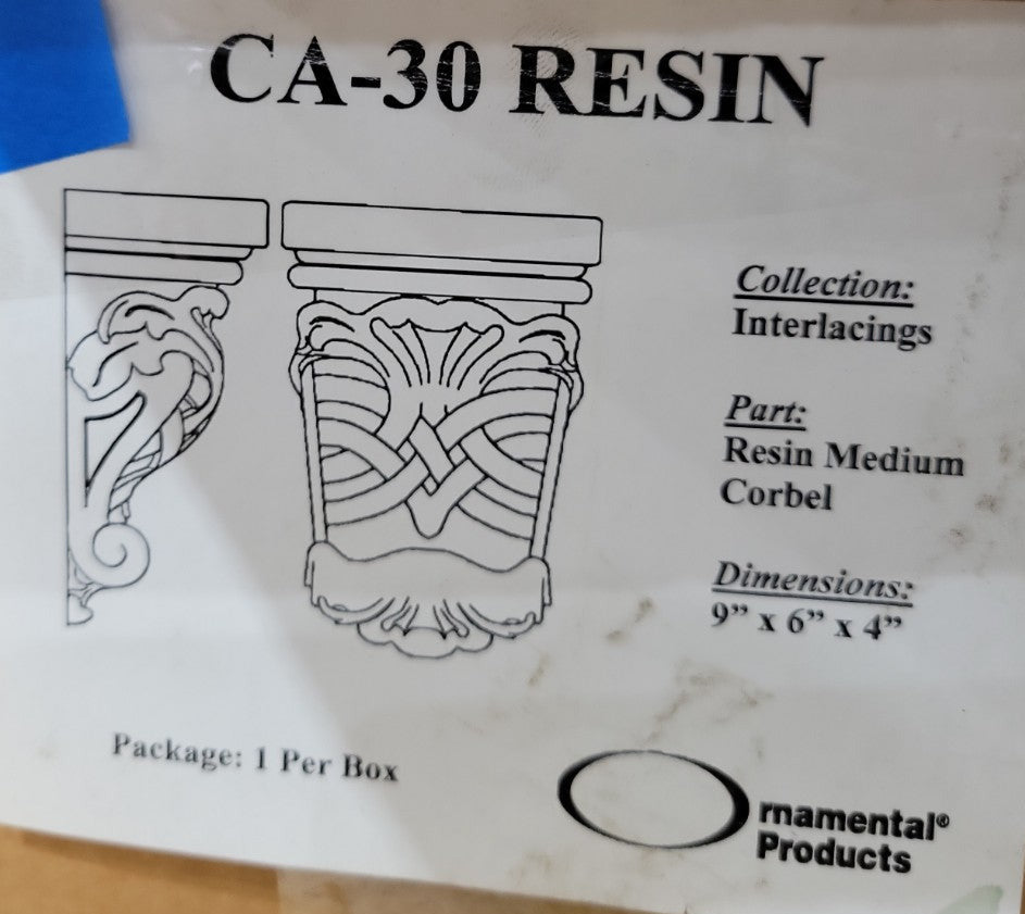 Medium Interlacing Resin Corbel – CA-30 by Ormamental Products