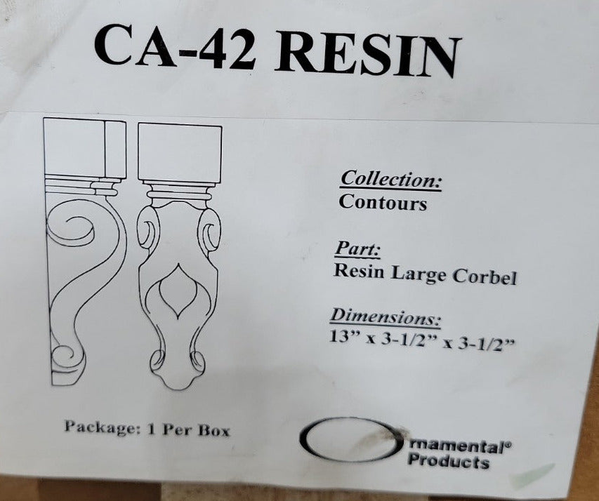 Large Resin Corbel – CA-42 from Contours Collection by Ornamental Products