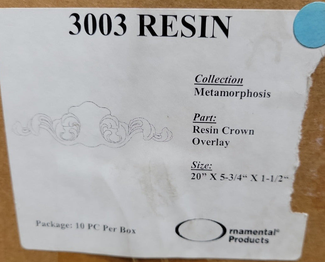 Resin Crown Overlay – 3003 by Ornamental Products (Metamorphosis Collection)