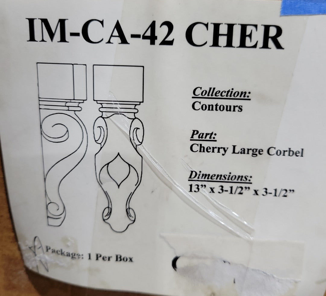 Cherry Wood Corbel – Ornamental Products “Contours” Collection IM-CA-42CHER