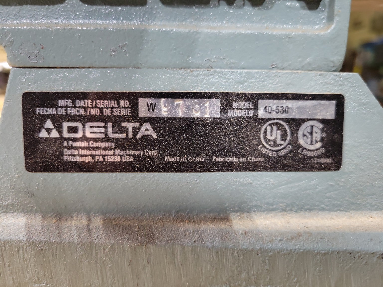 AS-IS Delta 16" Scroll Saw – Model 40-530 (Needs Repair, Loose Motor Wire)